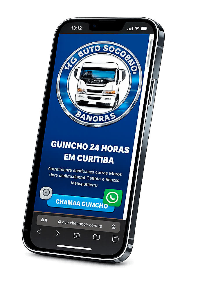 Exemplo de minisite de guincho